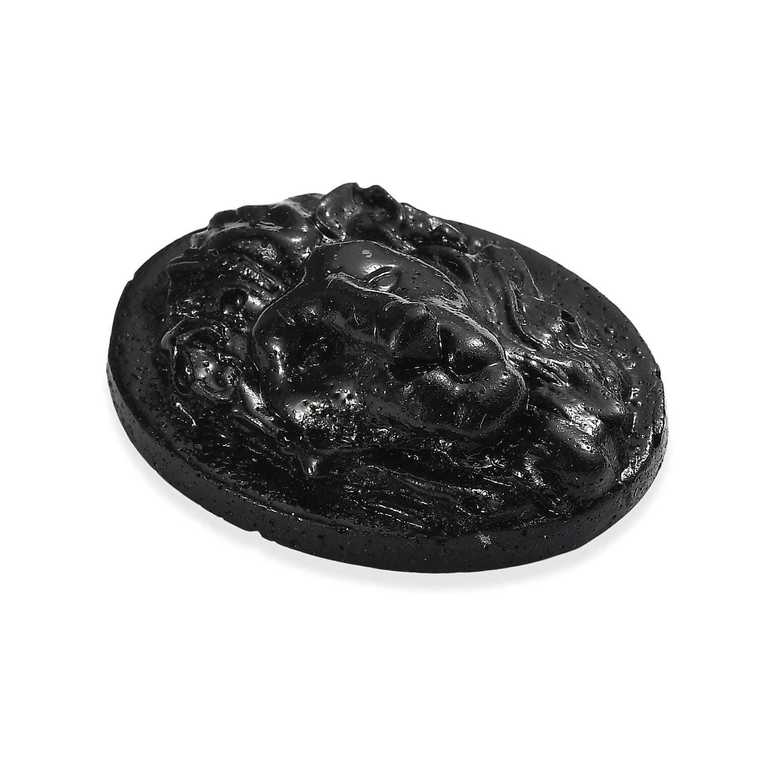 Silver Shungite Lion Carving 31.38 Ct.