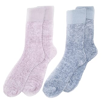 https://tjcuk.sirv.com/Products/83/2/8322857/WINTER-MUST-HAVE-Pack-of-2-Chenille-Cosy-Socks-Lilac-Blue_8322857.jpg?w=342&h=342