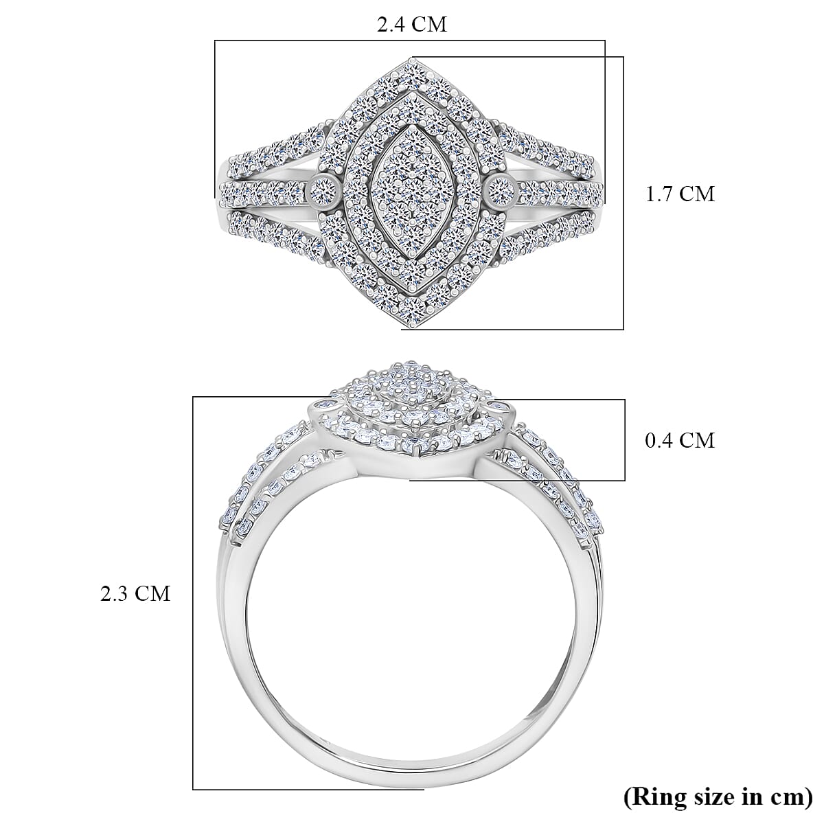 Luxuriant Lab Grown Diamond (VS/EF) Ring in 1.00 Ct.