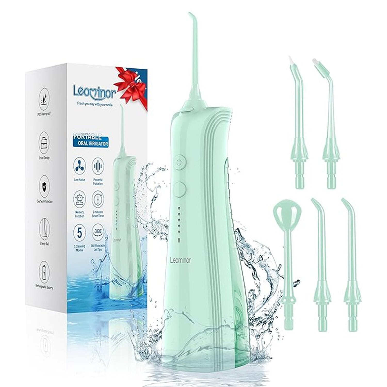 Leominor Water Flosser for Teeth - Green