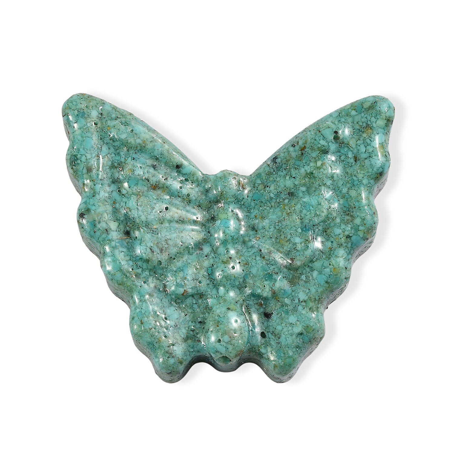 Constituted Amazonite Butterfly Carving 31.54 Ct.