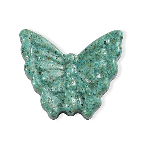 Constituted Amazonite Butterfly Carving 31.54 Ct.