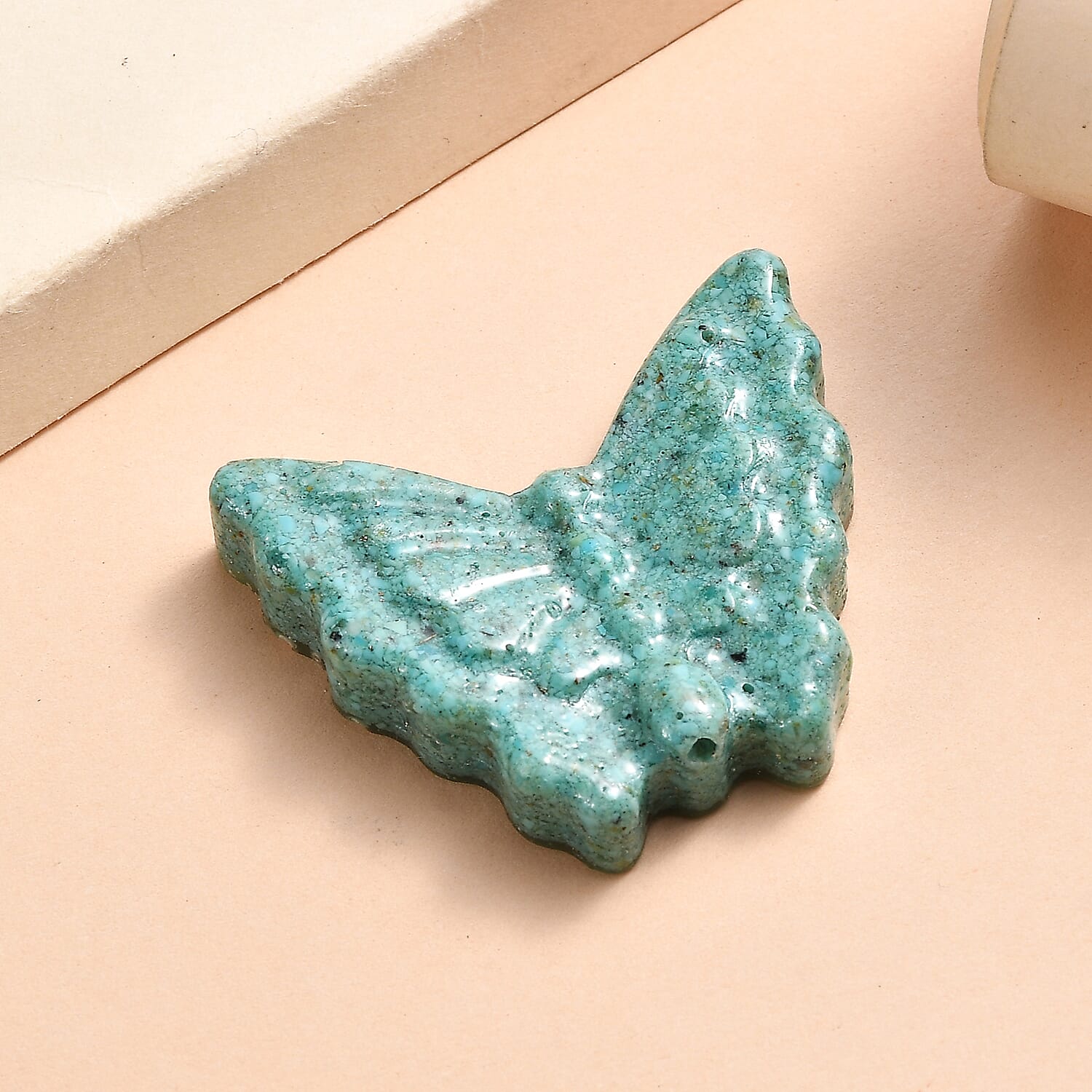 Constituted Amazonite Butterfly Carving 31.54 Ct.