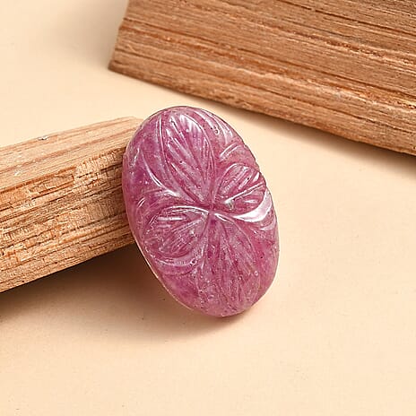 Freshend Ruby Flower Carving 23.28 Ct.