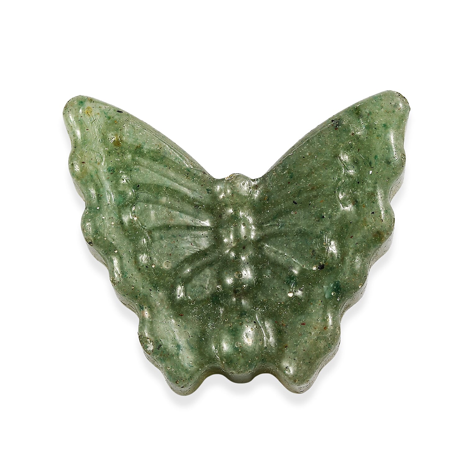 Freshened Green Aventurine Quartz Butterfly Gemstone 34.50 Ct.