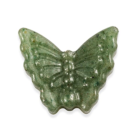 Freshened Green Aventurine Quartz Butterfly Gemstone 34.50 Ct.