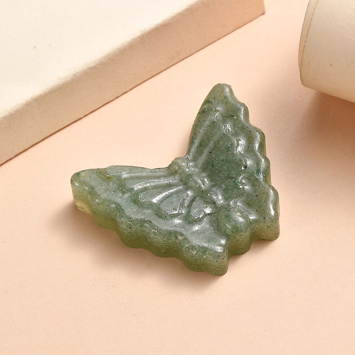 Freshened Green Aventurine Quartz Butterfly Gemstone 34.50 Ct.