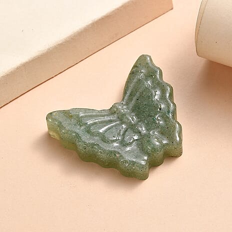 Freshened Green Aventurine Quartz Butterfly Gemstone 34.50 Ct.