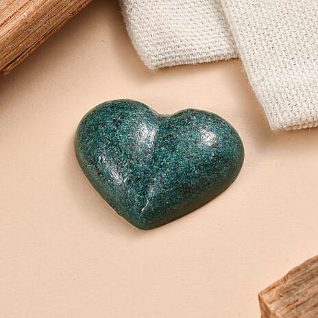 Freshened Malachite Heart Carving 17.52 Ct.