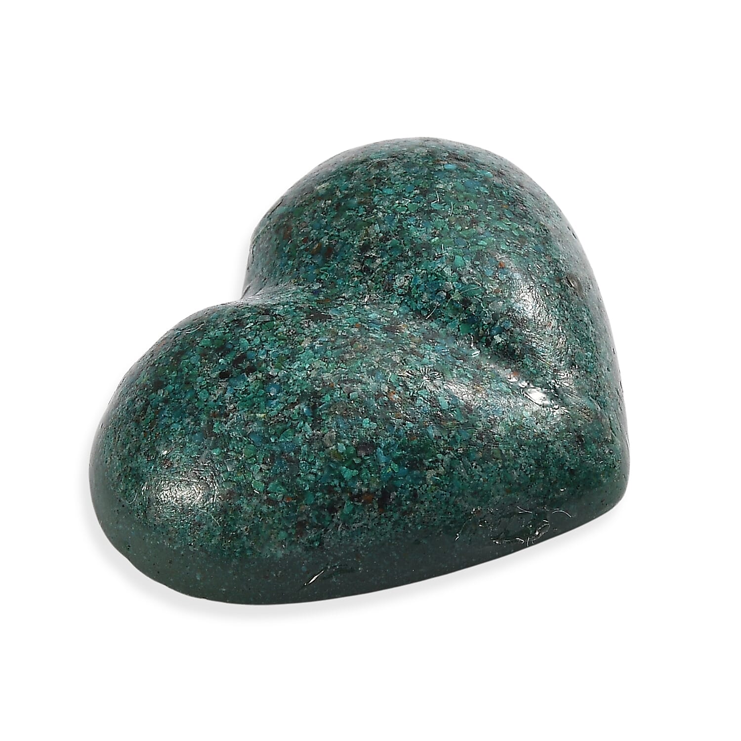 Freshened Malachite Heart Carving 17.52 Ct.