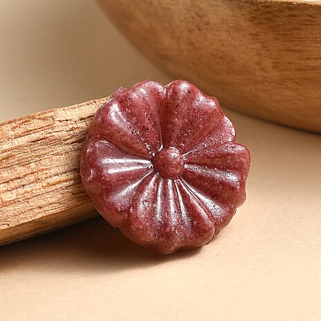 Freshened Thulite Flower Carving 10.01 Ct.