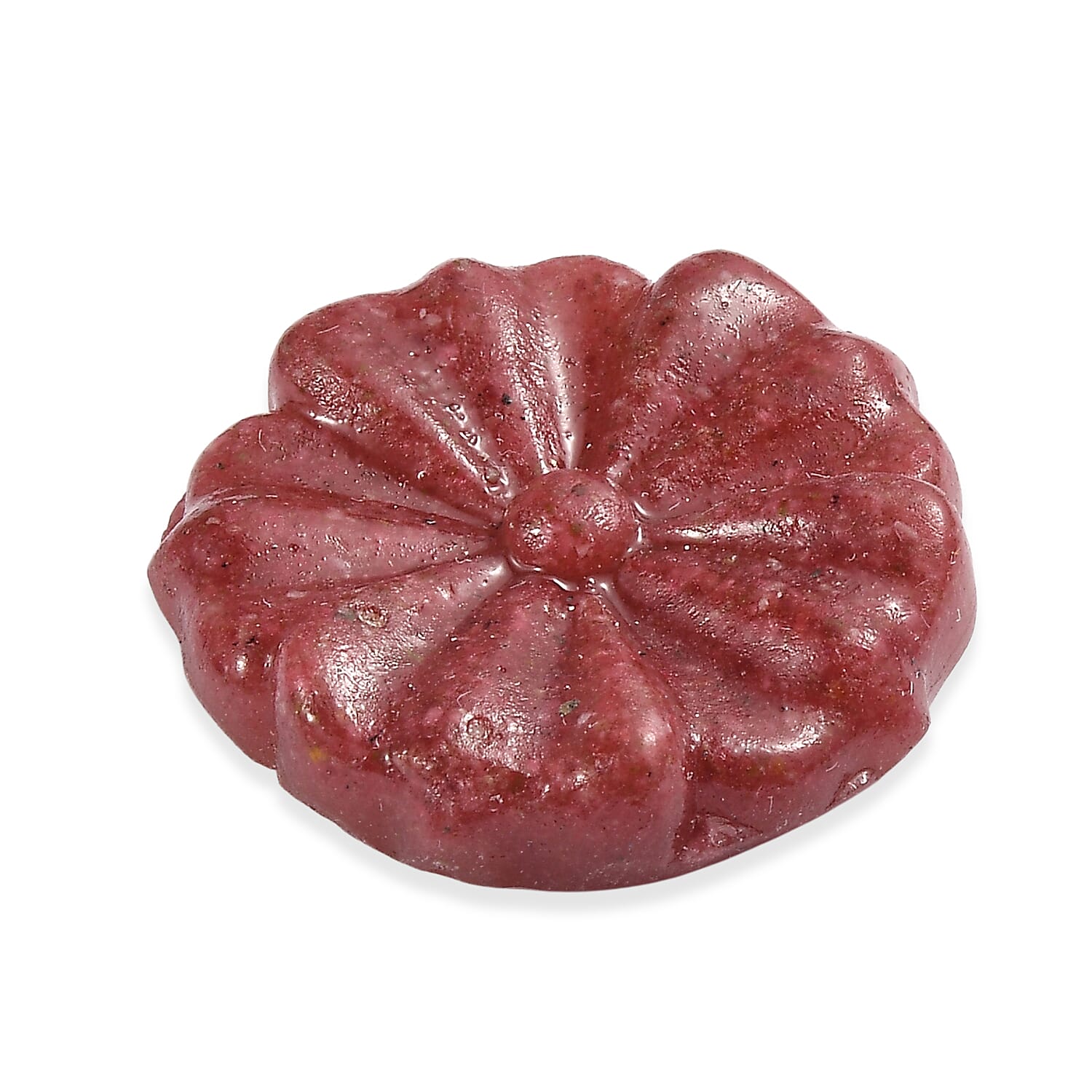 Freshened Thulite Flower Carving 10.01 Ct.