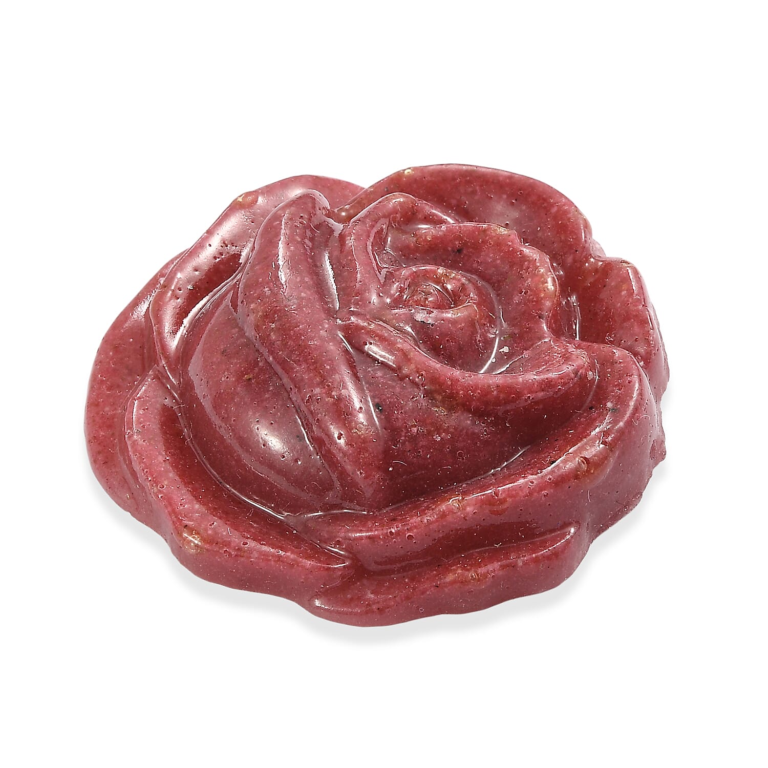 Freshened Thulite Flower Carving 51.19 Ct.