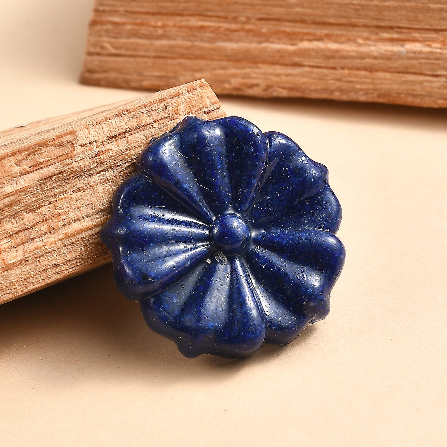 Freshened Lapis Lazuli Flower Carving 12.46 Ct.