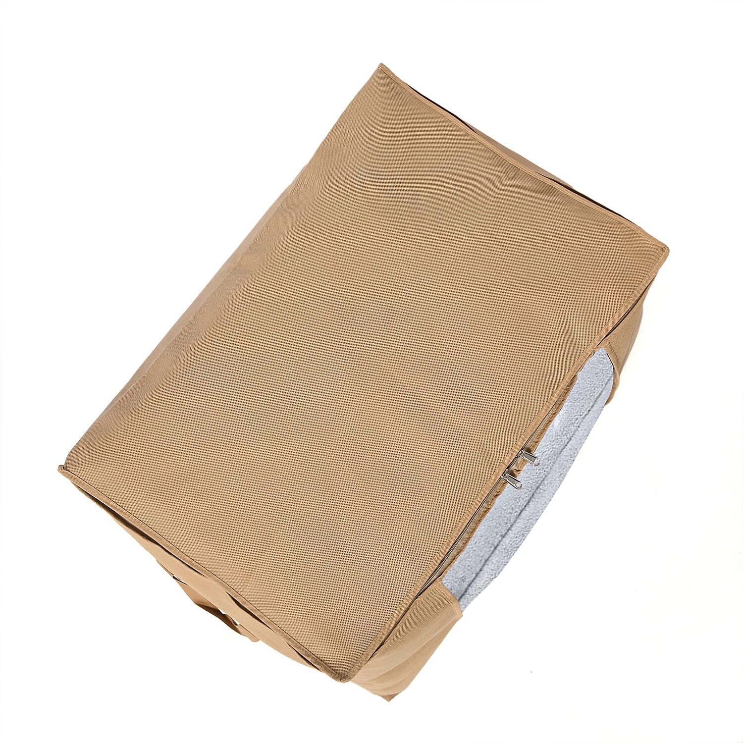 Livmore Set of 5 Non-Woven Fabric Storage Bags with Clear Window (34 x 60 x 42 cm) - Light Brown