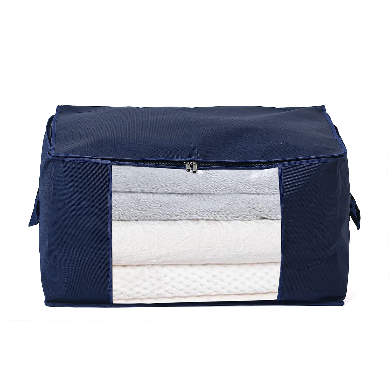 Livmore Set of 5 Non-Woven Fabric Storage Bags with Clear Window (34 x 60 x 42 cm) - Navy