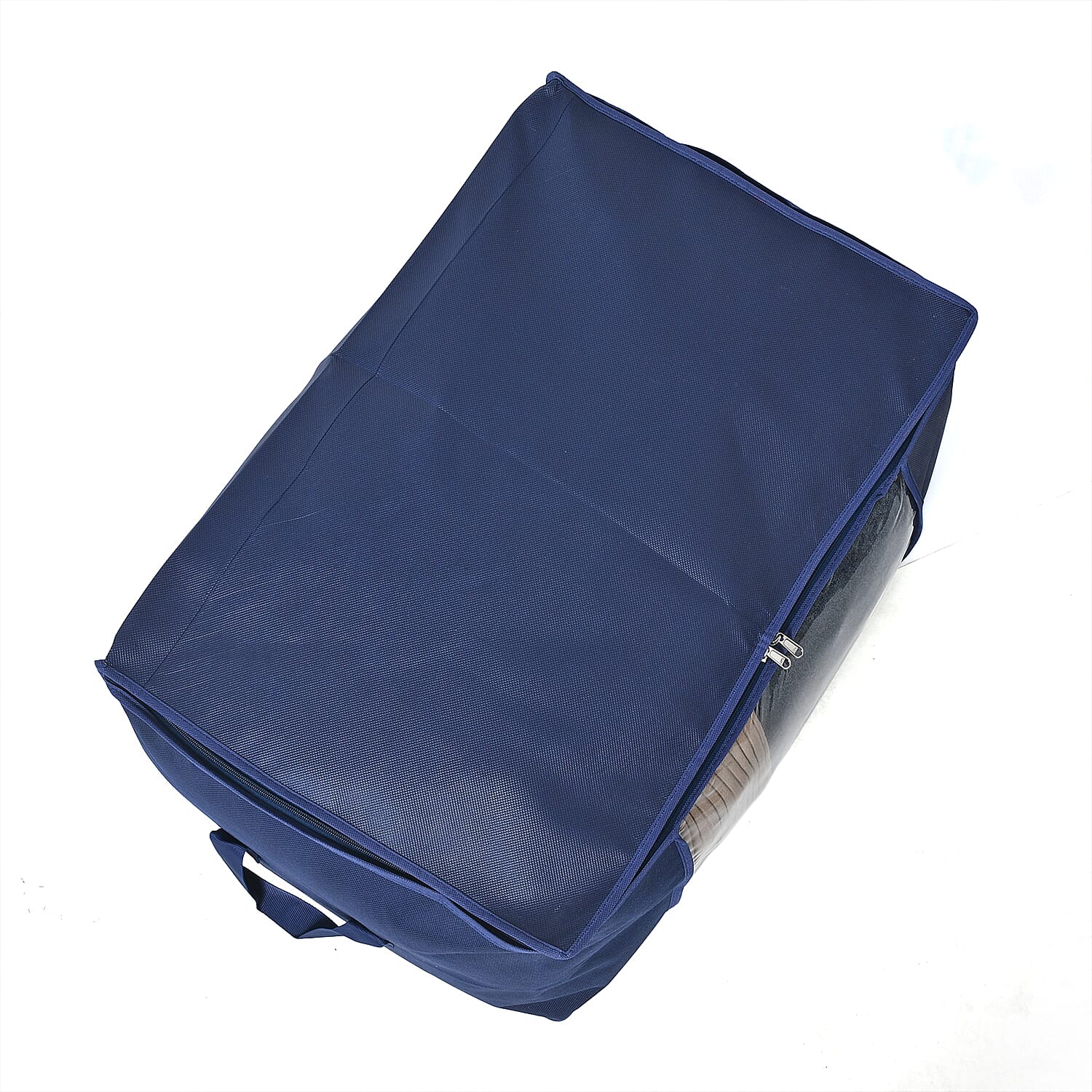Livmore Set of 5 Non-Woven Fabric Storage Bags with Clear Window (34 x 60 x 42 cm) - Navy