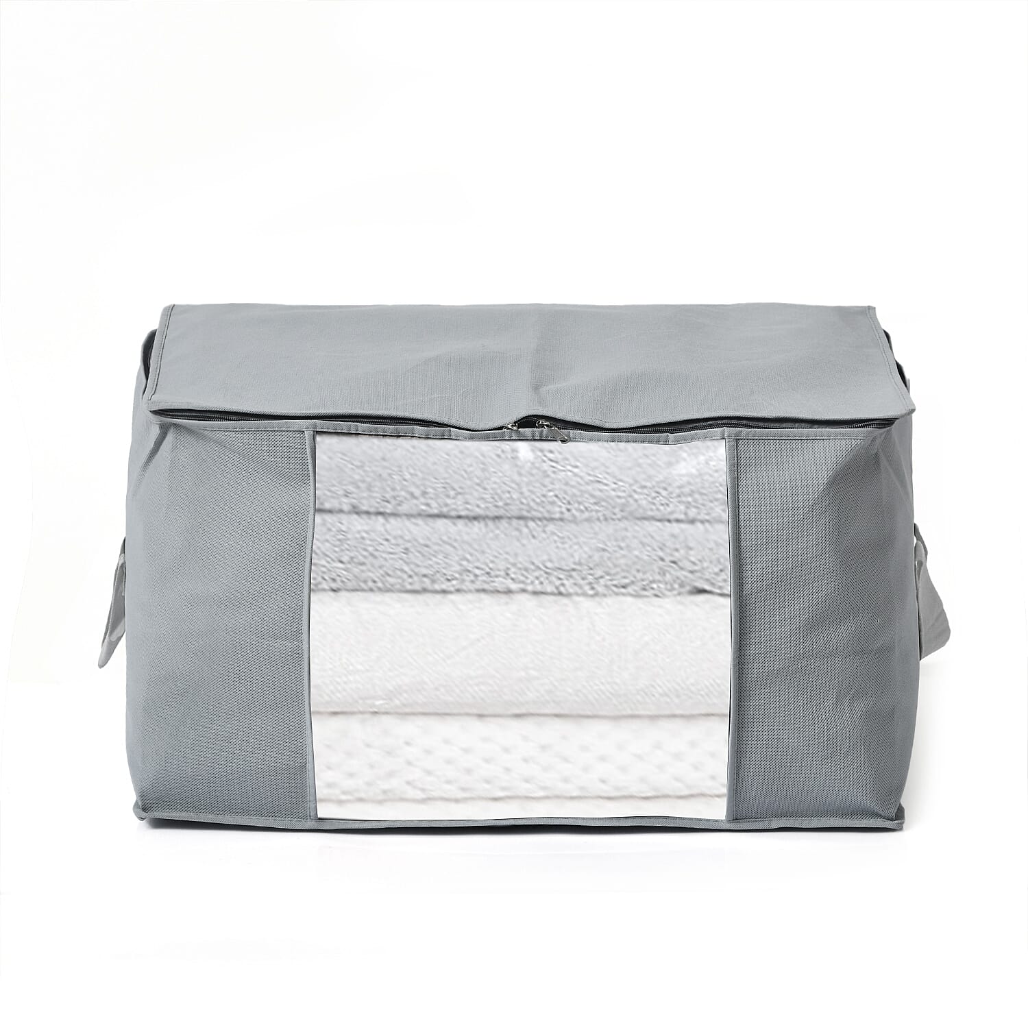 Livmore Set of 5 Non-Woven Fabric Storage Bags with Clear Window (34 x 60 x 42 cm) - Grey