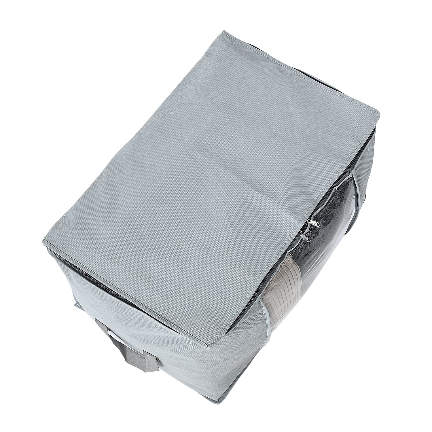 Livmore Set of 5 Non-Woven Fabric Storage Bags with Clear Window (34 x 60 x 42 cm) - Grey
