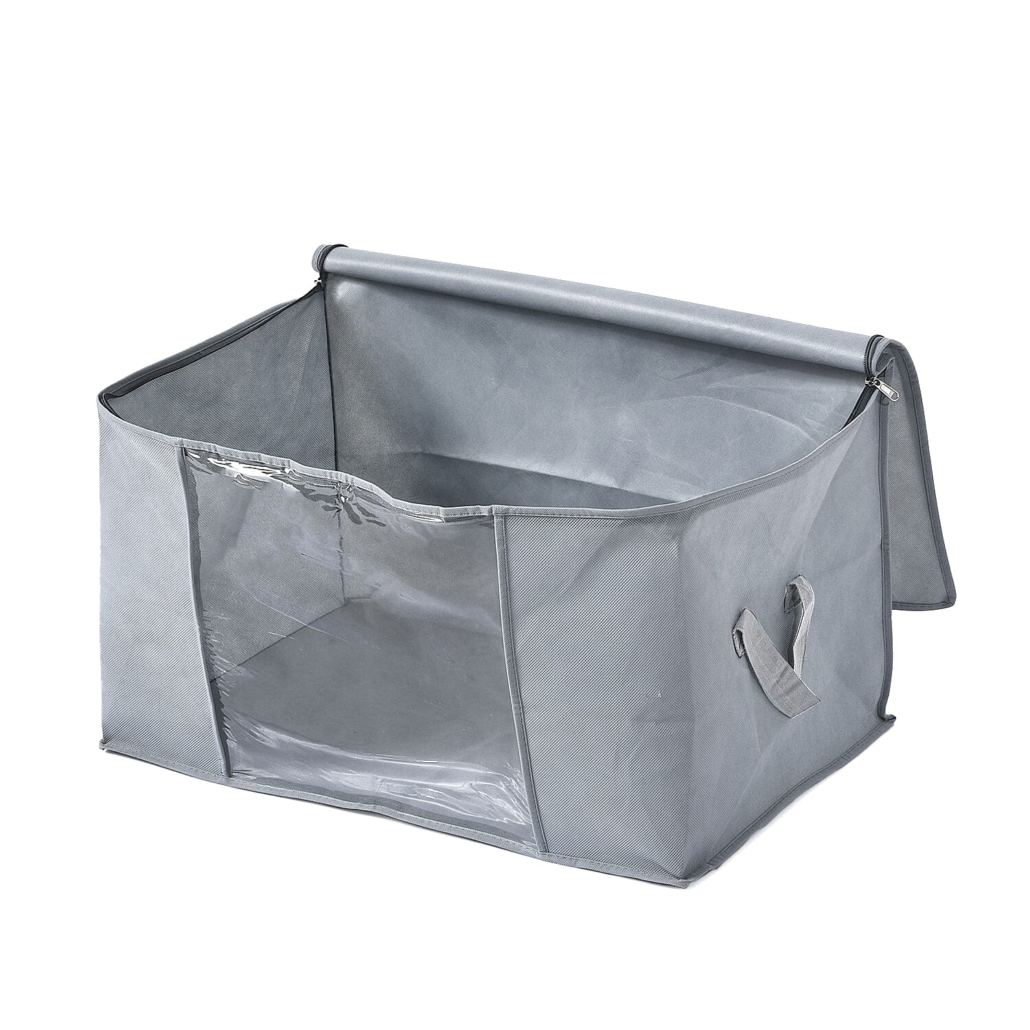 Livmore Set of 5 Non-Woven Fabric Storage Bags with Clear Window (34 x 60 x 42 cm) - Grey