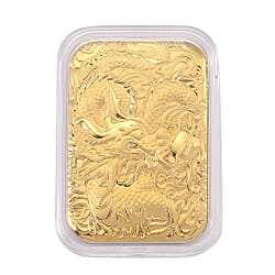24K Yellow Gold (99.99% Purity) Dragon and Phoenix Embossed Collectable