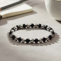 Natural Shungite & Hematite Bracelet (Strechable) 80.00 Ct.
