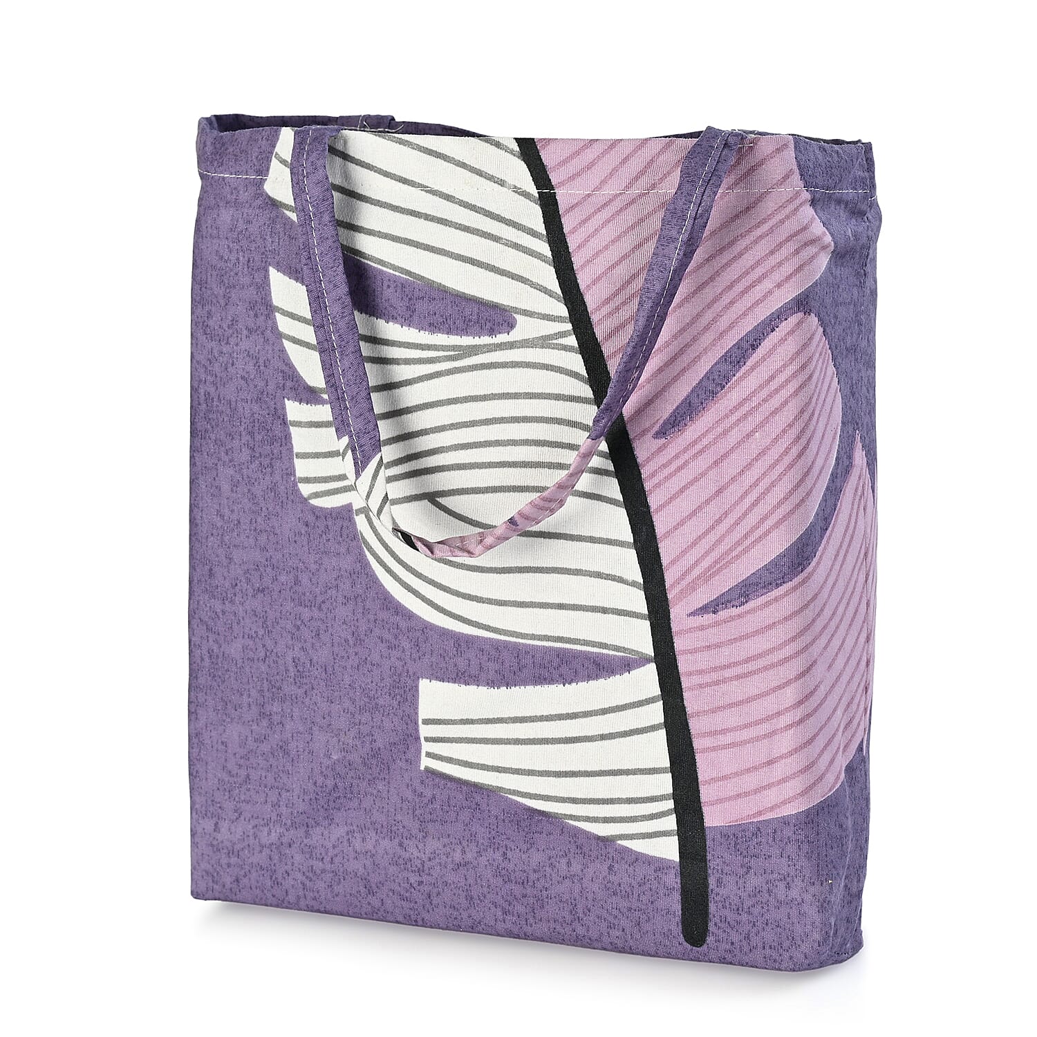 Livmore  Set of 3 Printed Micro Fitted Sheets With 2 x Pillow Cases For Double Bed (Size 140x190x30Cm) - Light Purple & Multicolour