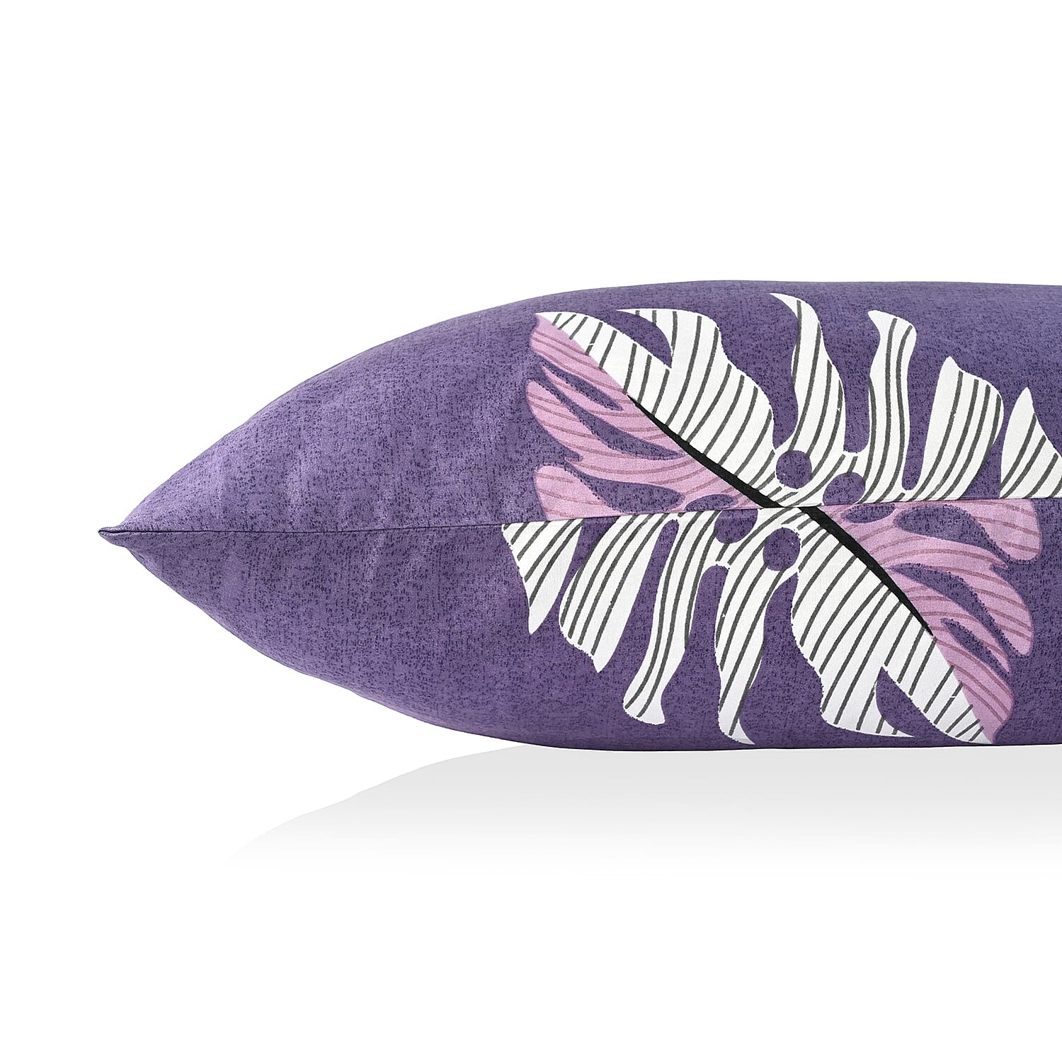 Livmore  Set of 3 Printed Micro Fitted Sheets With 2 x Pillow Cases For Double Bed (Size 140x190x30Cm) - Light Purple & Multicolour