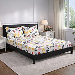 Livmore Set of 3 Printed Micro Fitted Sheets With 2 x Pillow Cases