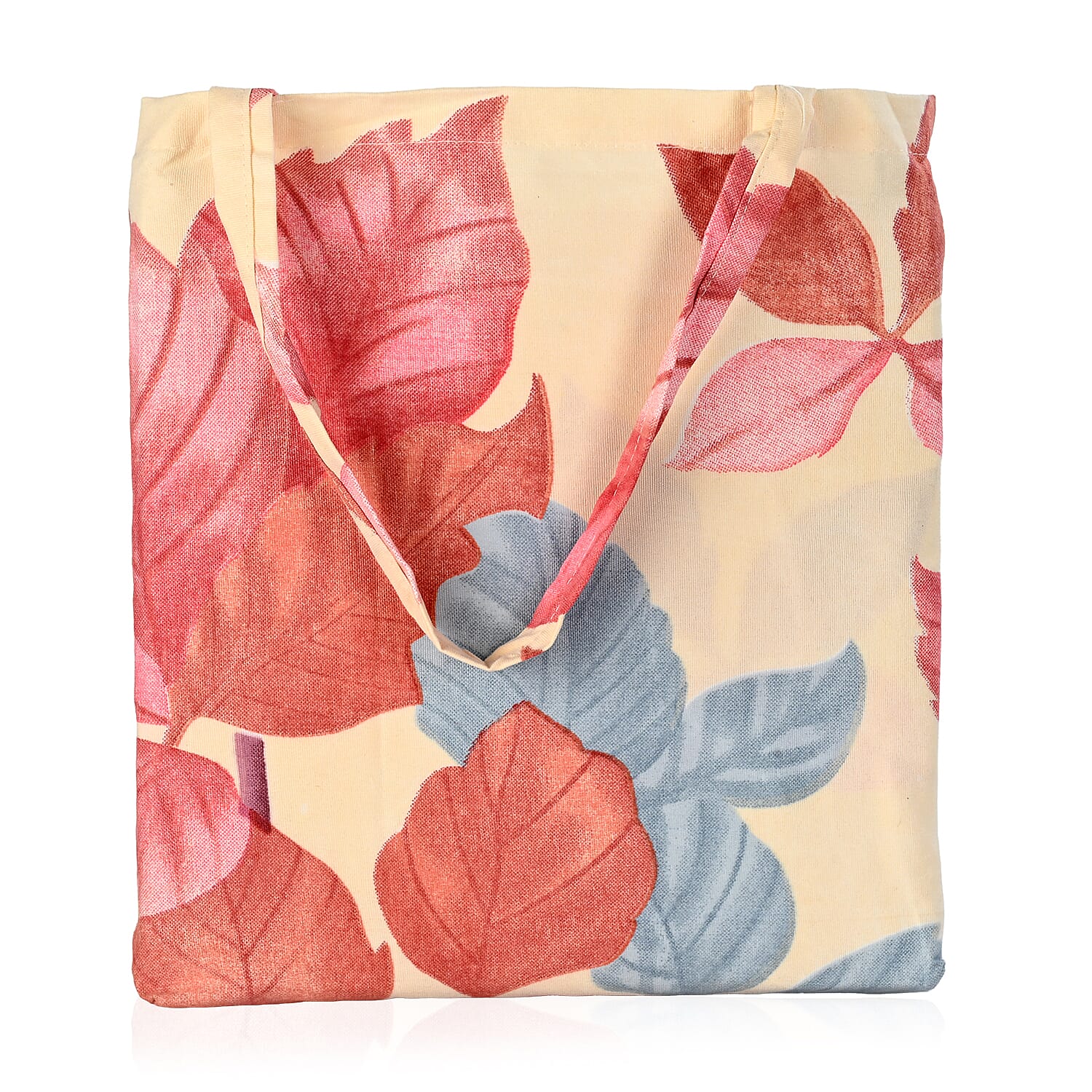 Livmore  Set of 3 Printed Micro Fitted Sheets With 2 x Pillow Cases For Double Bed (Size 140x190x30Cm) - Cream & Rose Pink