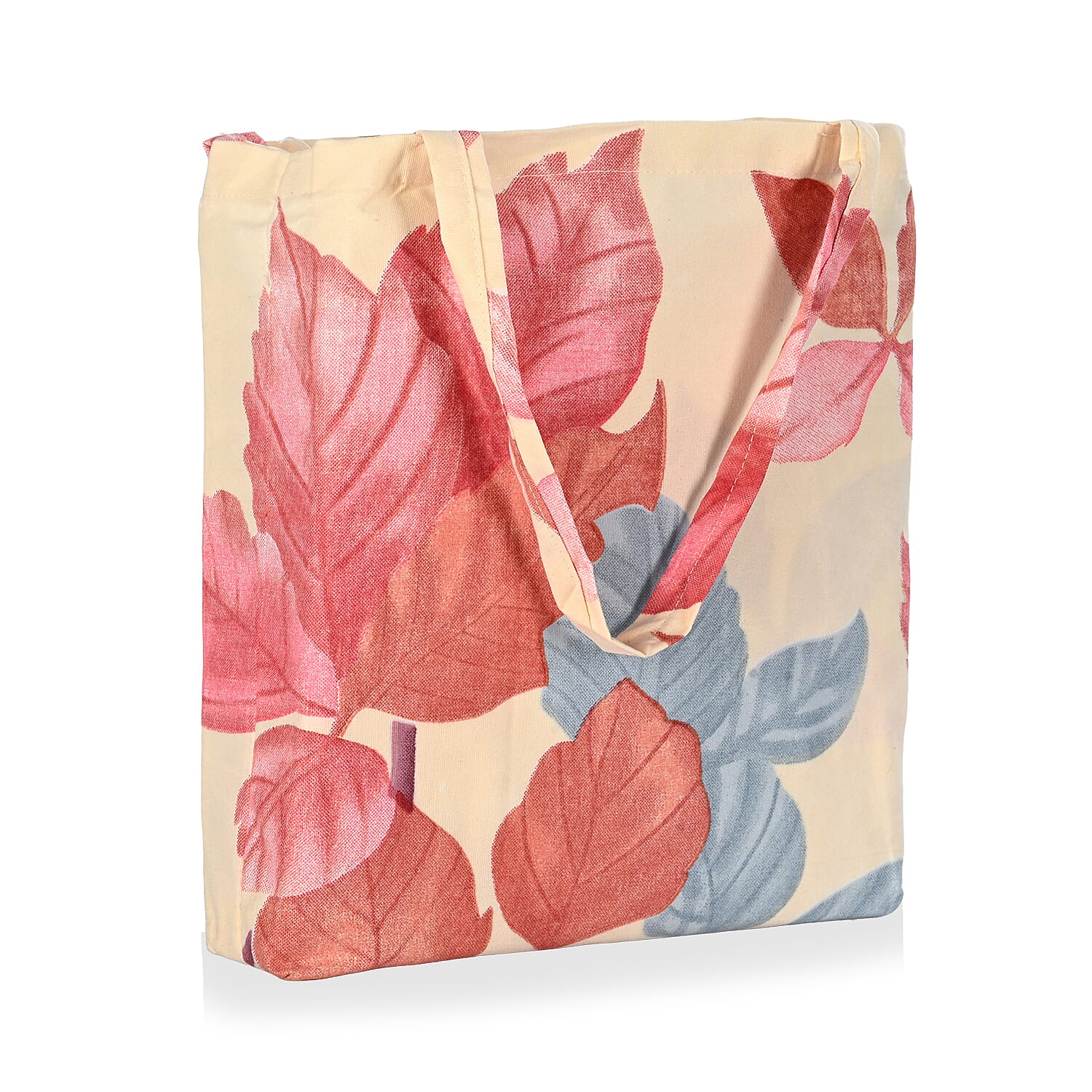 Livmore  Set of 3 Printed Micro Fitted Sheets With 2 x Pillow Cases For Double Bed (Size 140x190x30Cm) - Cream & Rose Pink