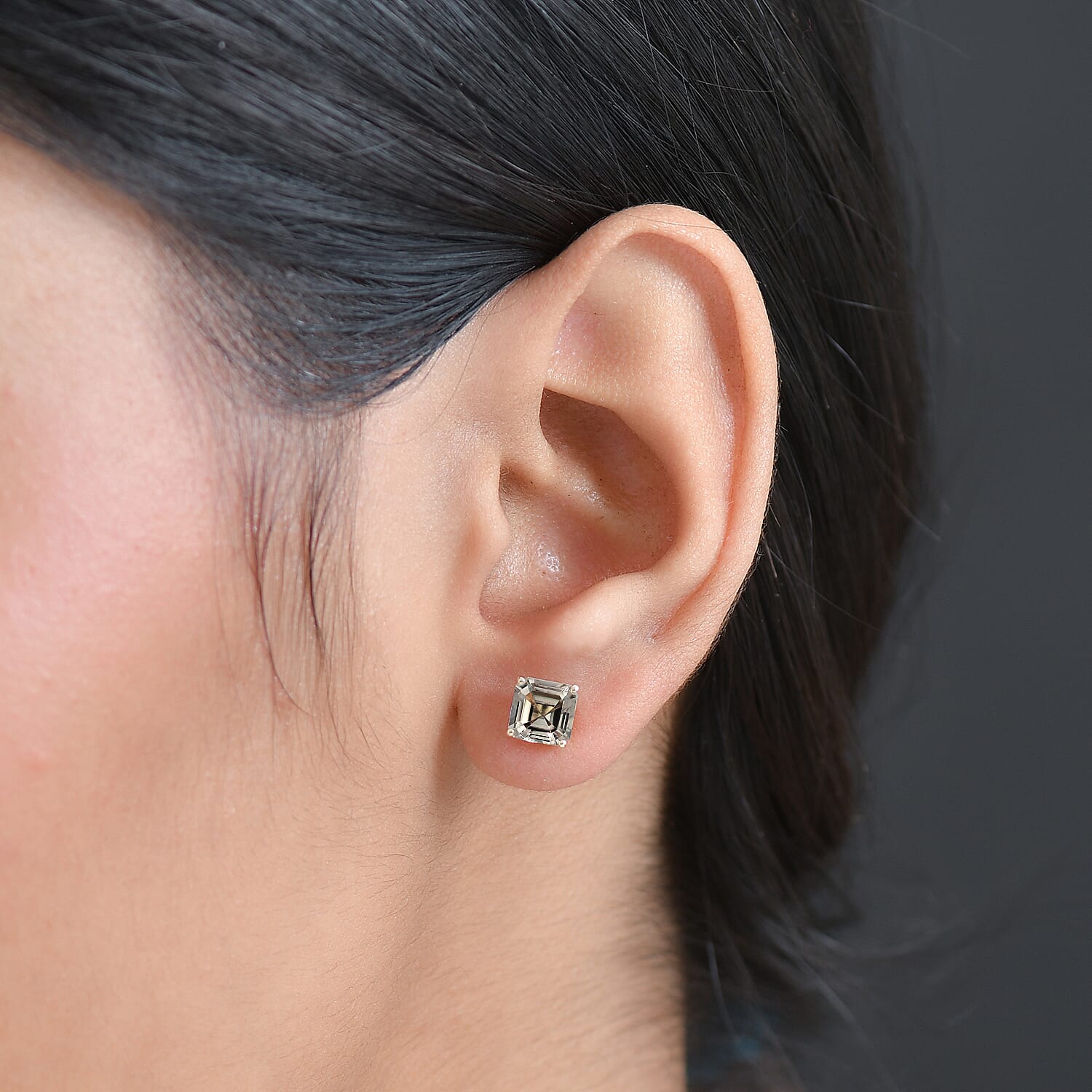 9K Yellow Gold AAA Natural Turkizite Solitaire Stud Push Post Earring 2.75 Ct.