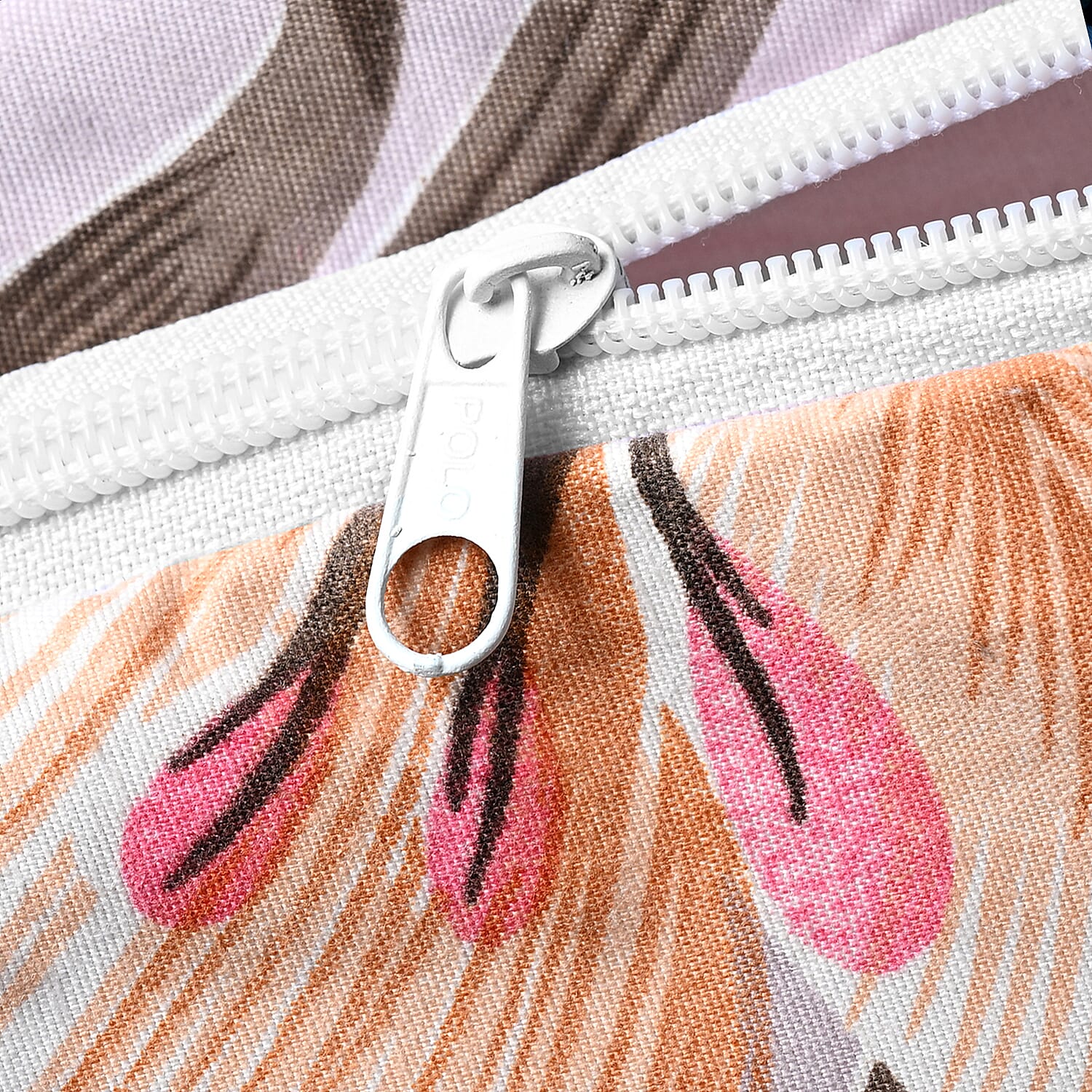 LIVMORE 4-Piece Floral Printed Microfiber Bedding Set - inc. Duvet Cover Deep Fitted Sheet & 2 Pillowcases