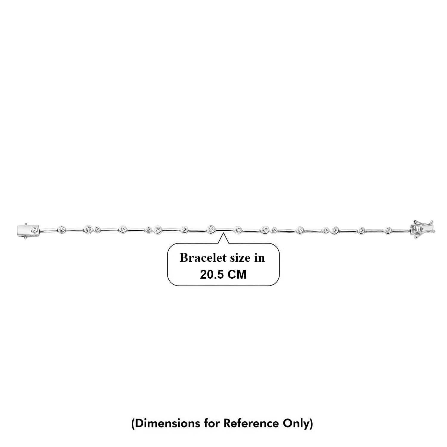 Moissanite Deal - Moissanite Bubble Bracelet (Size - 7.5) with GB Lock Box 1.00 Ct.