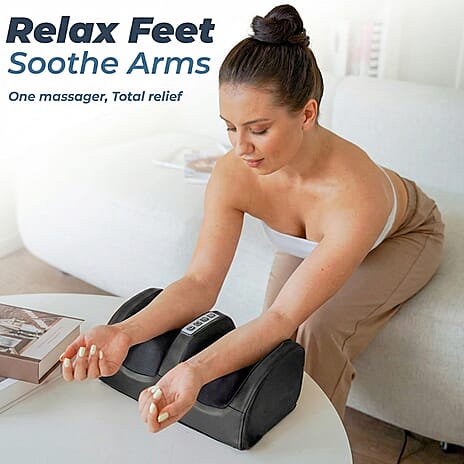 Shiatsu Foot - Calf Massager with Heat - Massage Roller - Black