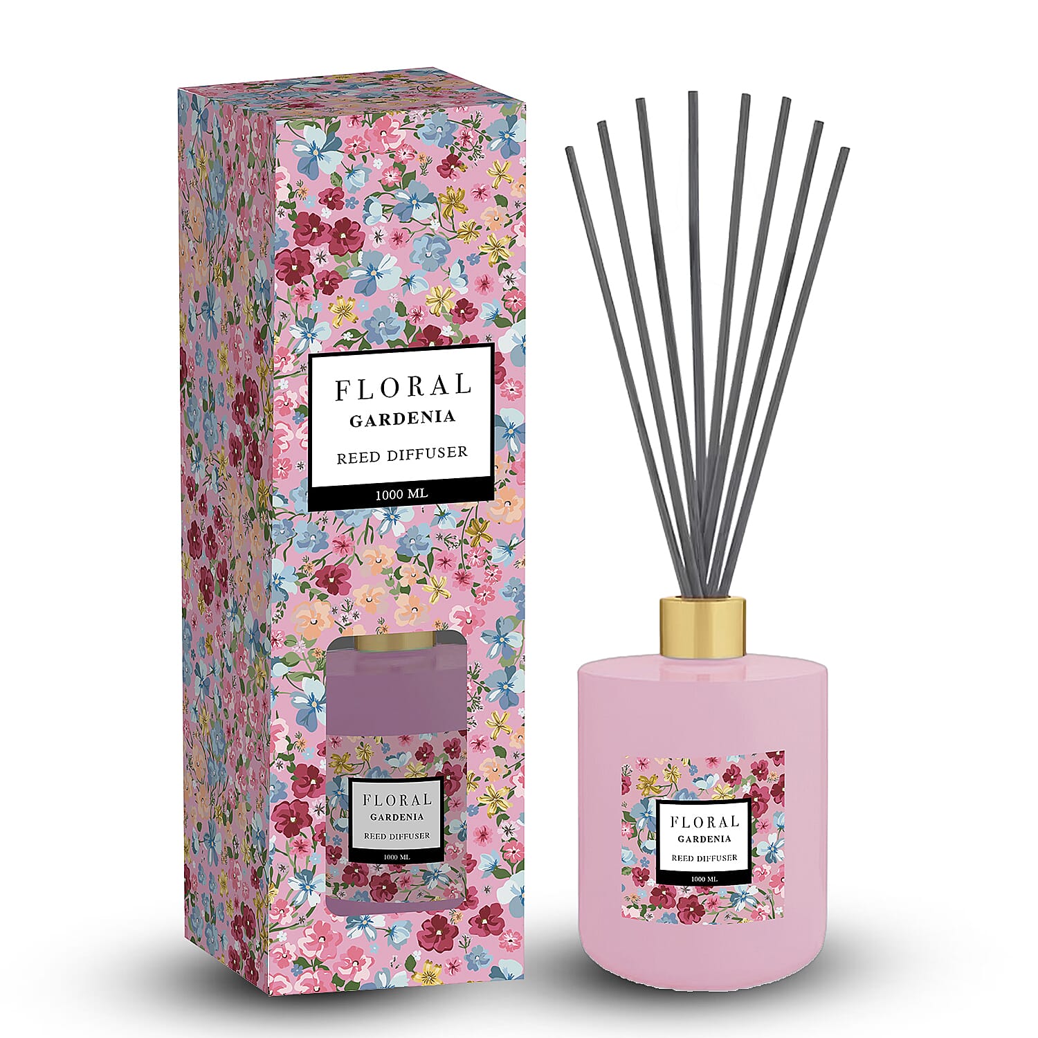 Luxury Floral Gardenia Reed Diffuser (1000 ml) - Pink