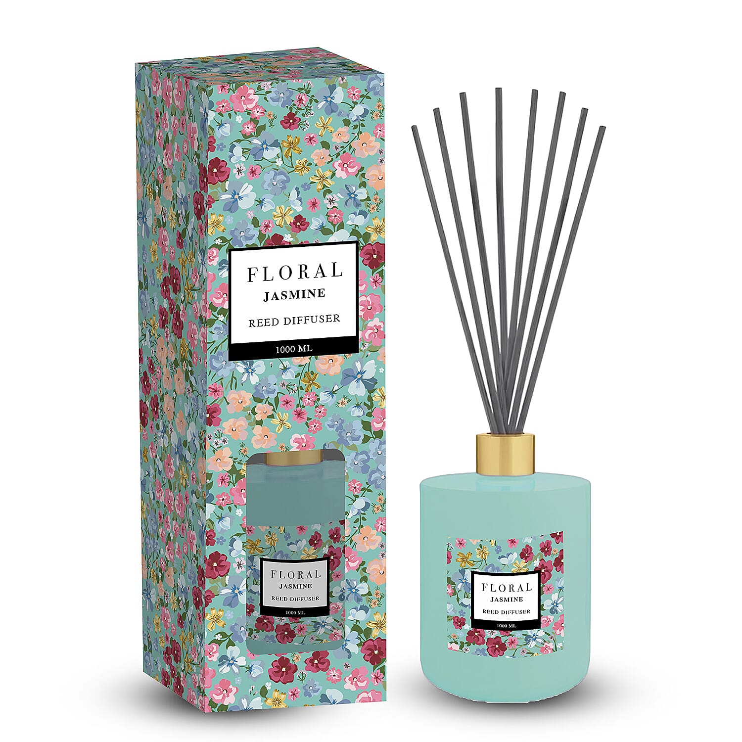 Luxury Floral Jasmine Reed Diffuser (1000 ml) - Green