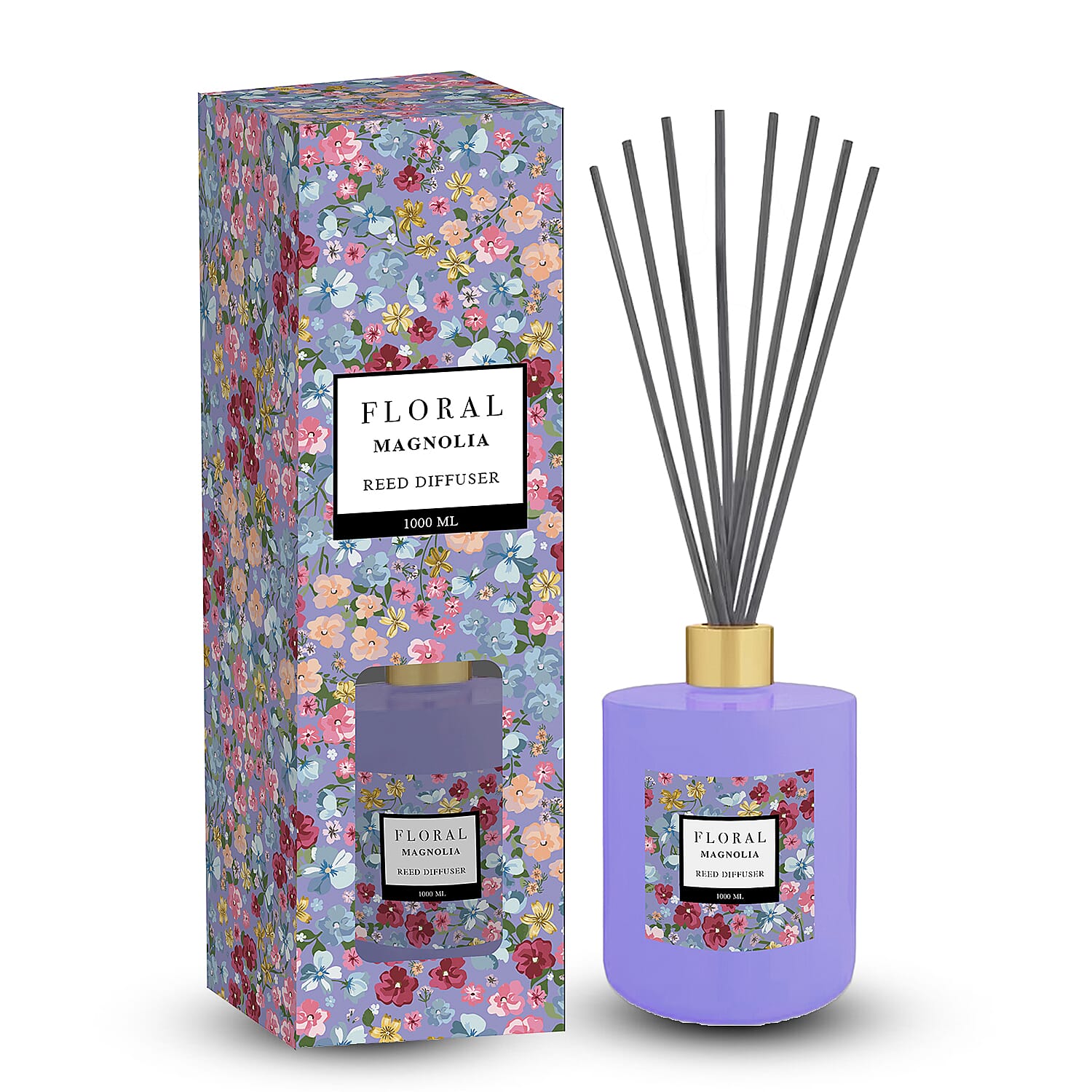 Luxury Floral Magnolia Reed Diffuser (1000 ml) - Purple