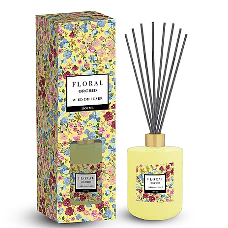 Luxury Floral Orchid Reed Diffuser (1000 ml) - Yellow