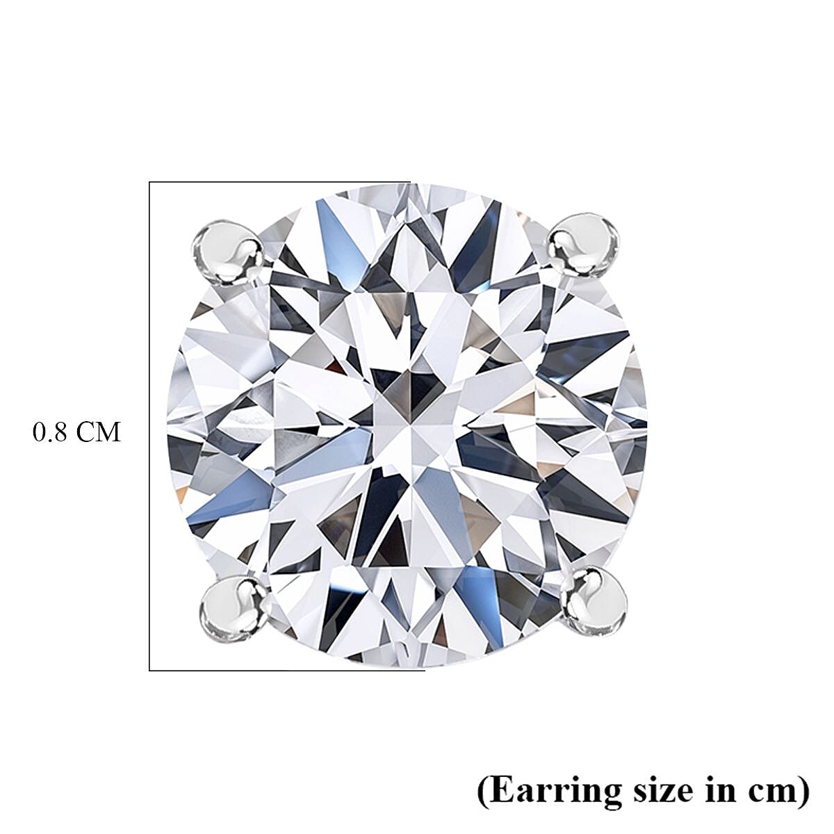 Luxuriant 950 Platinum SGL Certified Lab Grown Diamond (VS-EF)  Earrings with Screw Back 3.06 Ct.