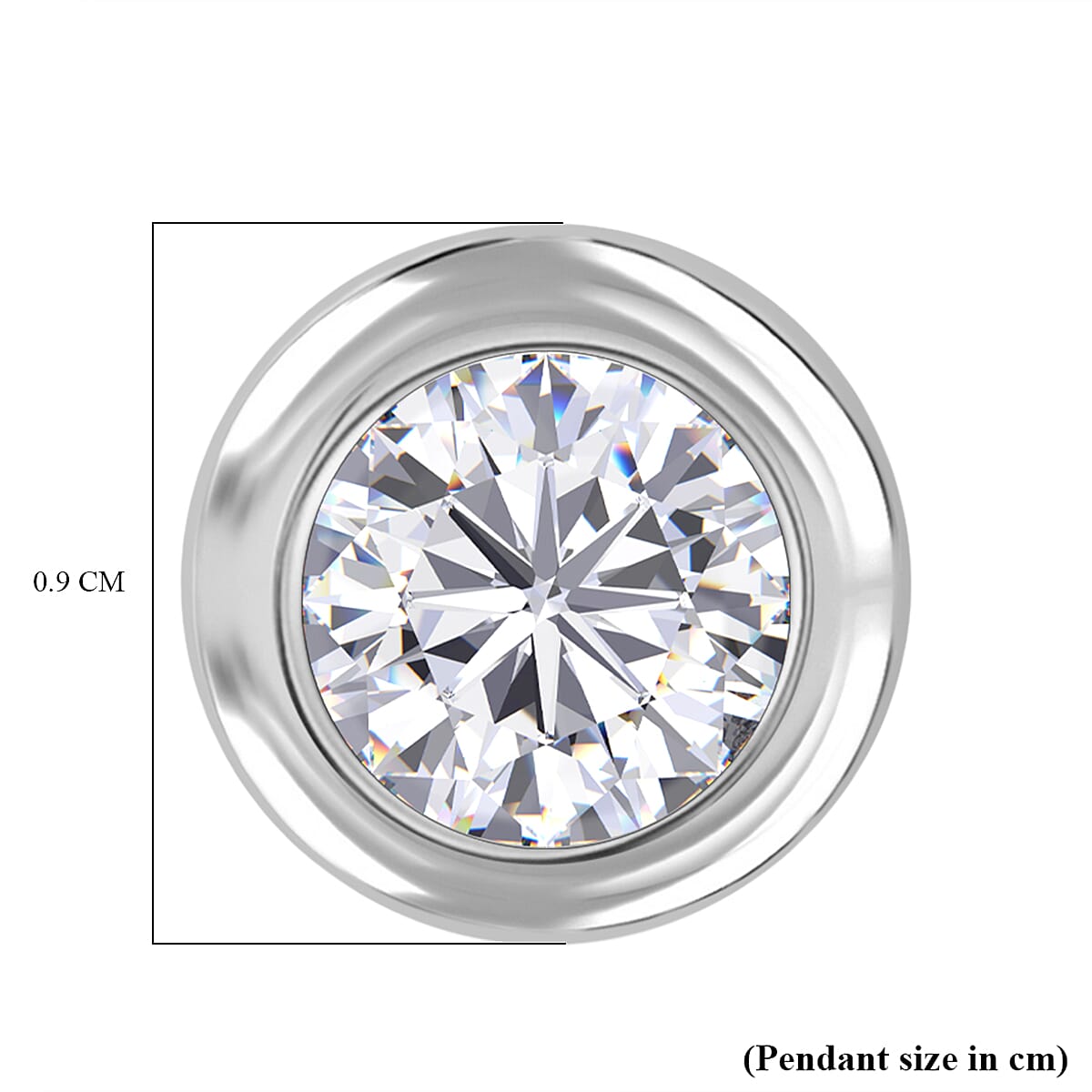 Luxuriant 950 Platinum VS Lab Grown Diamond EF, VS Solitaire Pendant, Platinum Wt.1.56 Gms  1.030  Ct.