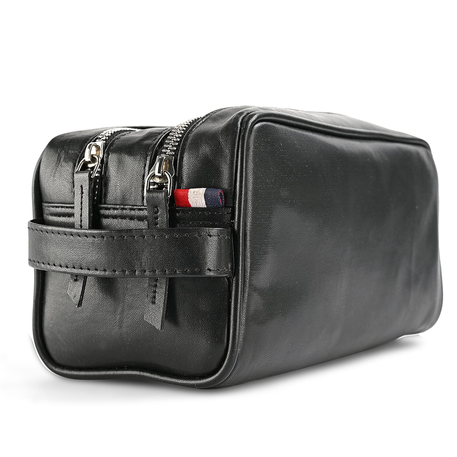 VALISSIERE Faux-Leather Travel Cosmetic - Toiletry Bag - Black