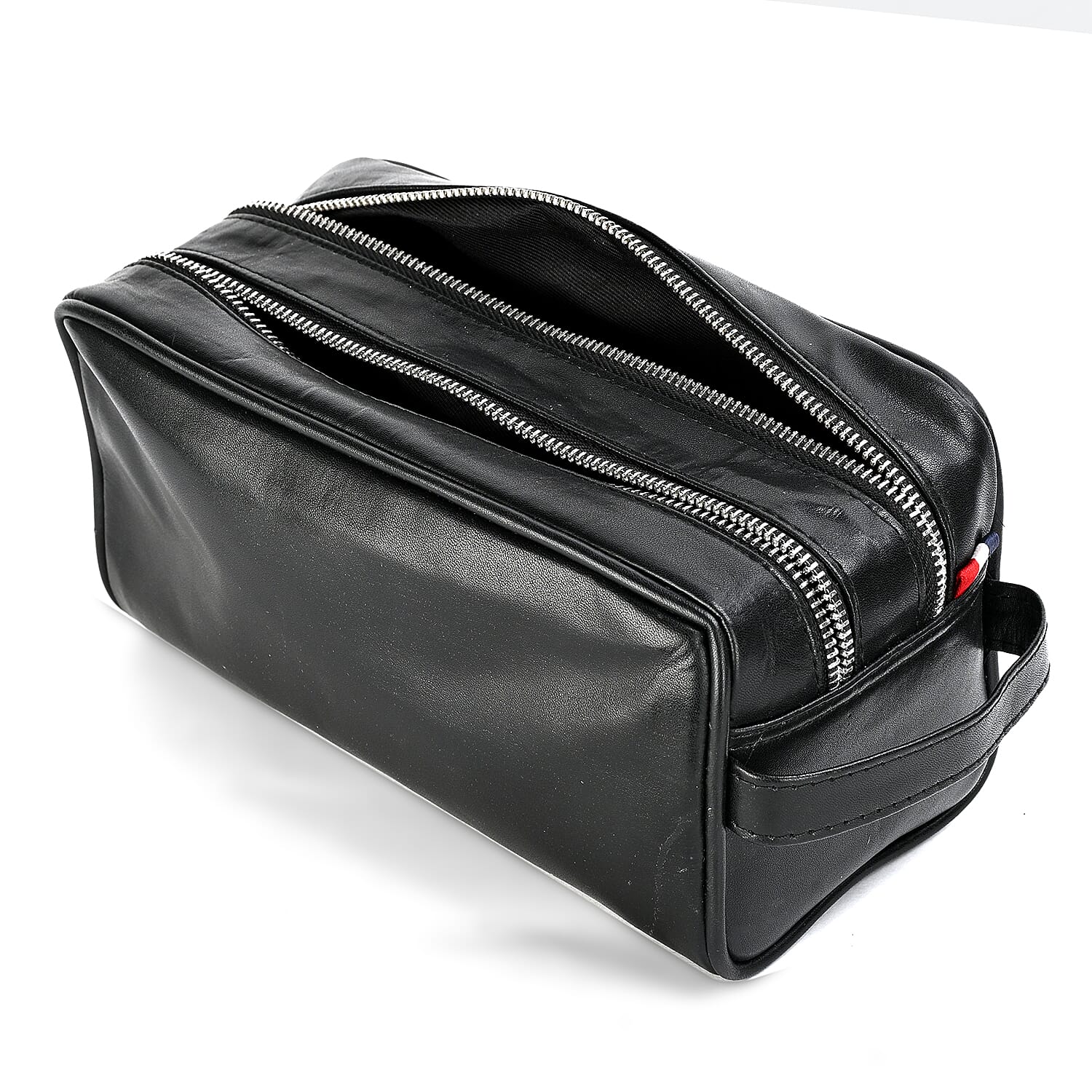 VALISSIERE Faux-Leather Travel Cosmetic - Toiletry Bag - Black