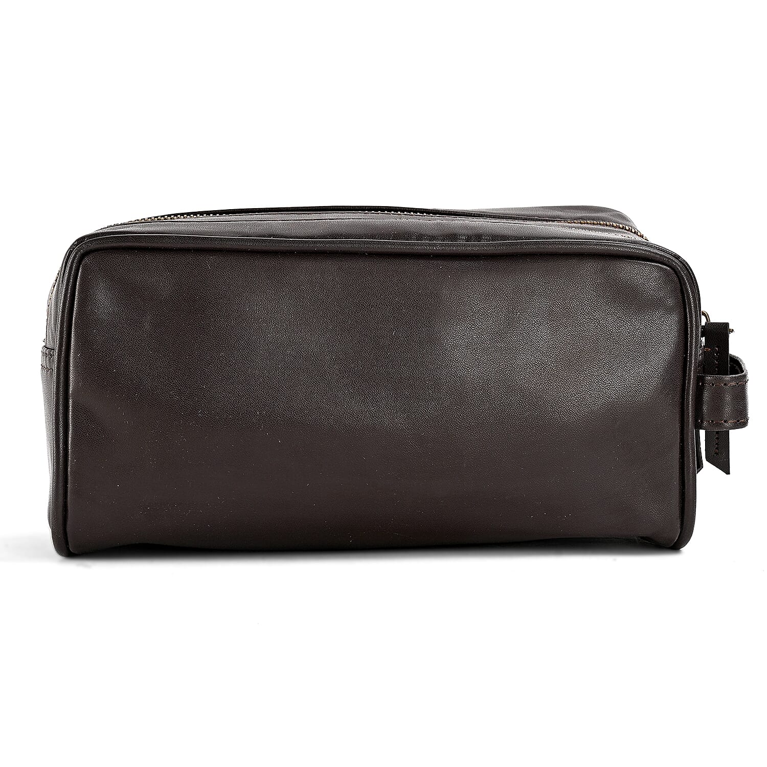 VALISSIERE Faux-Leather Travel Cosmetic - Toiletry Bag - Dark Brown