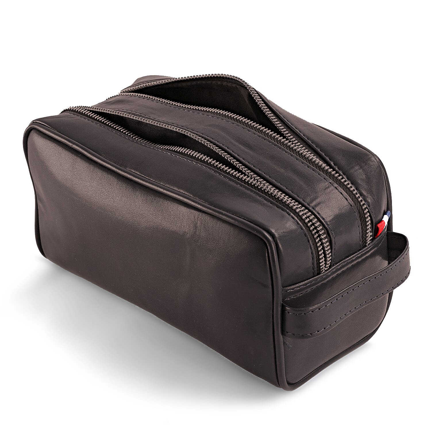 VALISSIERE Faux-Leather Travel Cosmetic - Toiletry Bag - Dark Brown