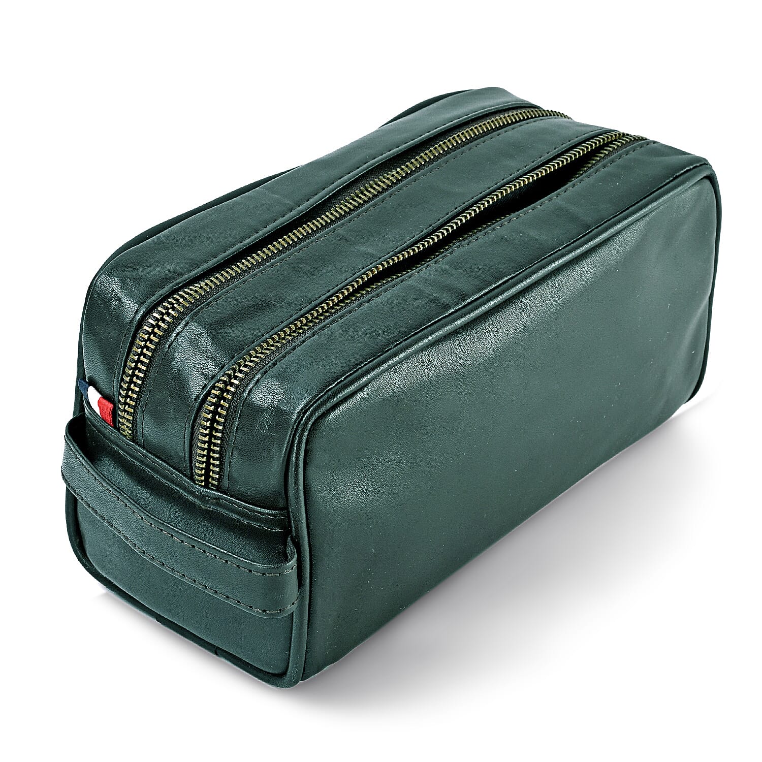 VALLISERIE PU Patterned Cosmetic and Toiletry Bag (Size 24x12x10 cm) - Green