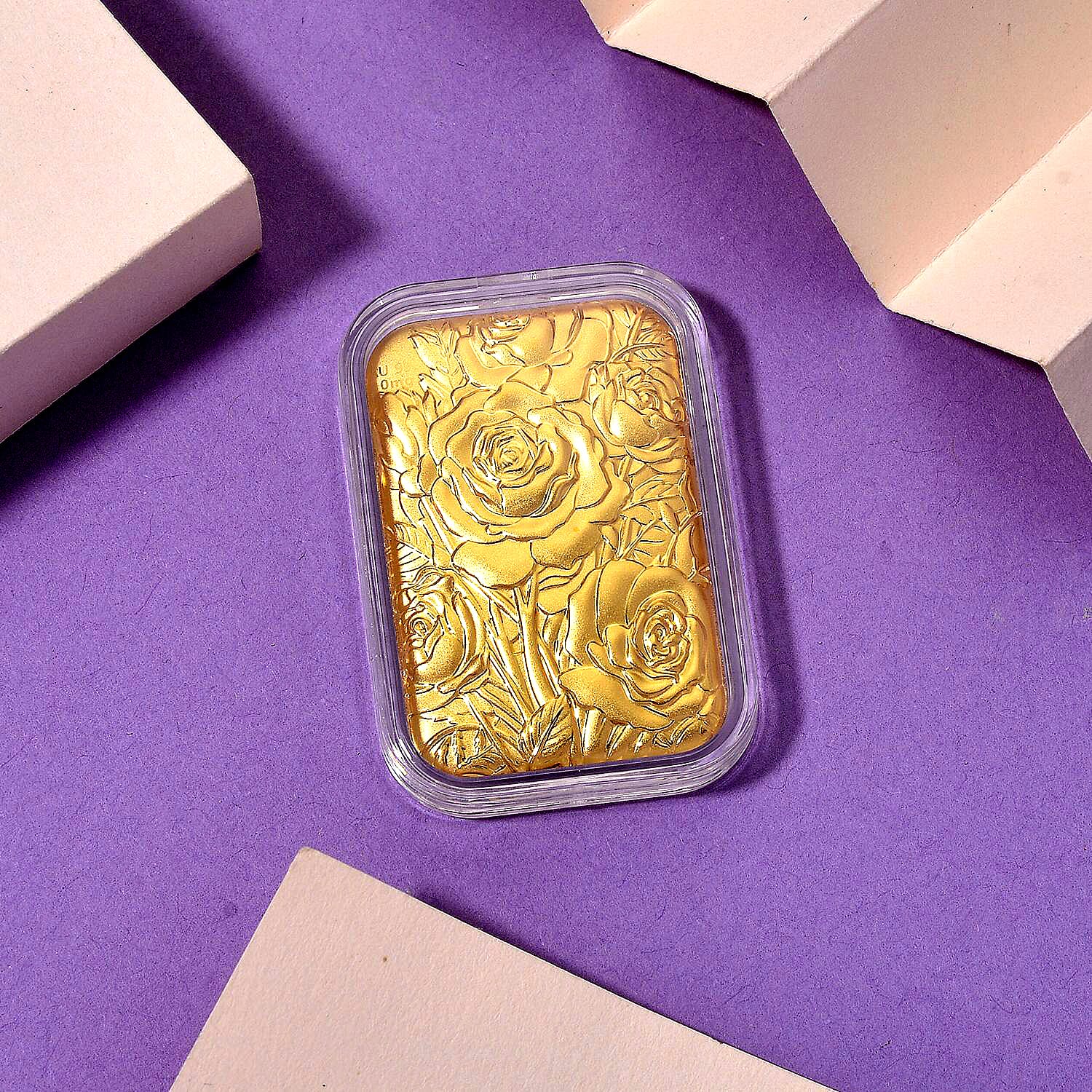 24K Gold (99.9% Purity) Embossed Flower Collectable