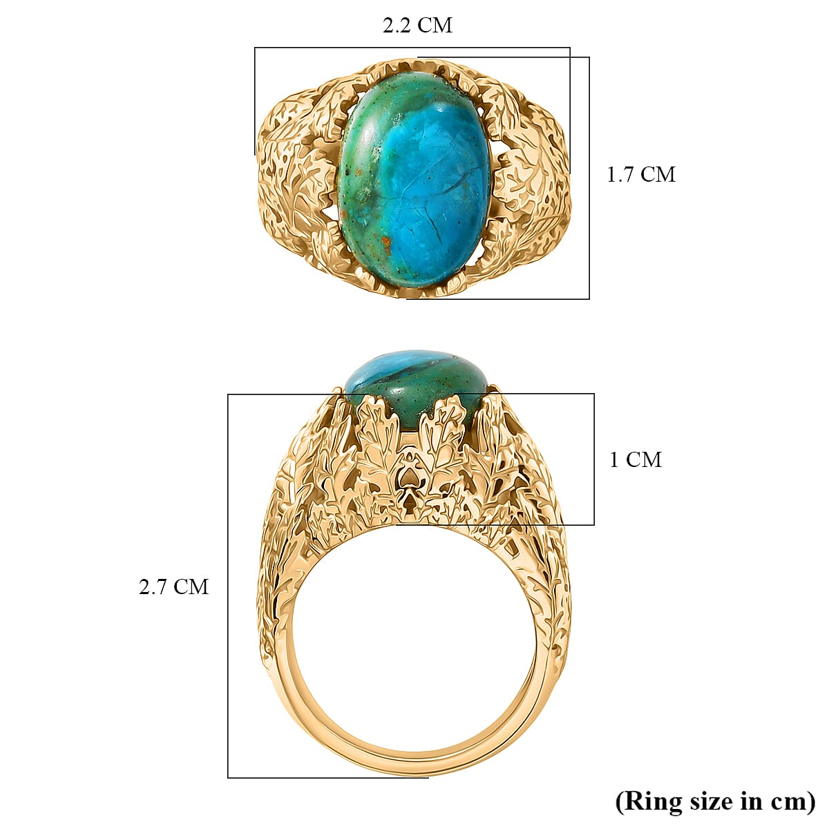 EverTrue Opalina Fancy Ring Pure Yellow Brass  5.010  Ct.