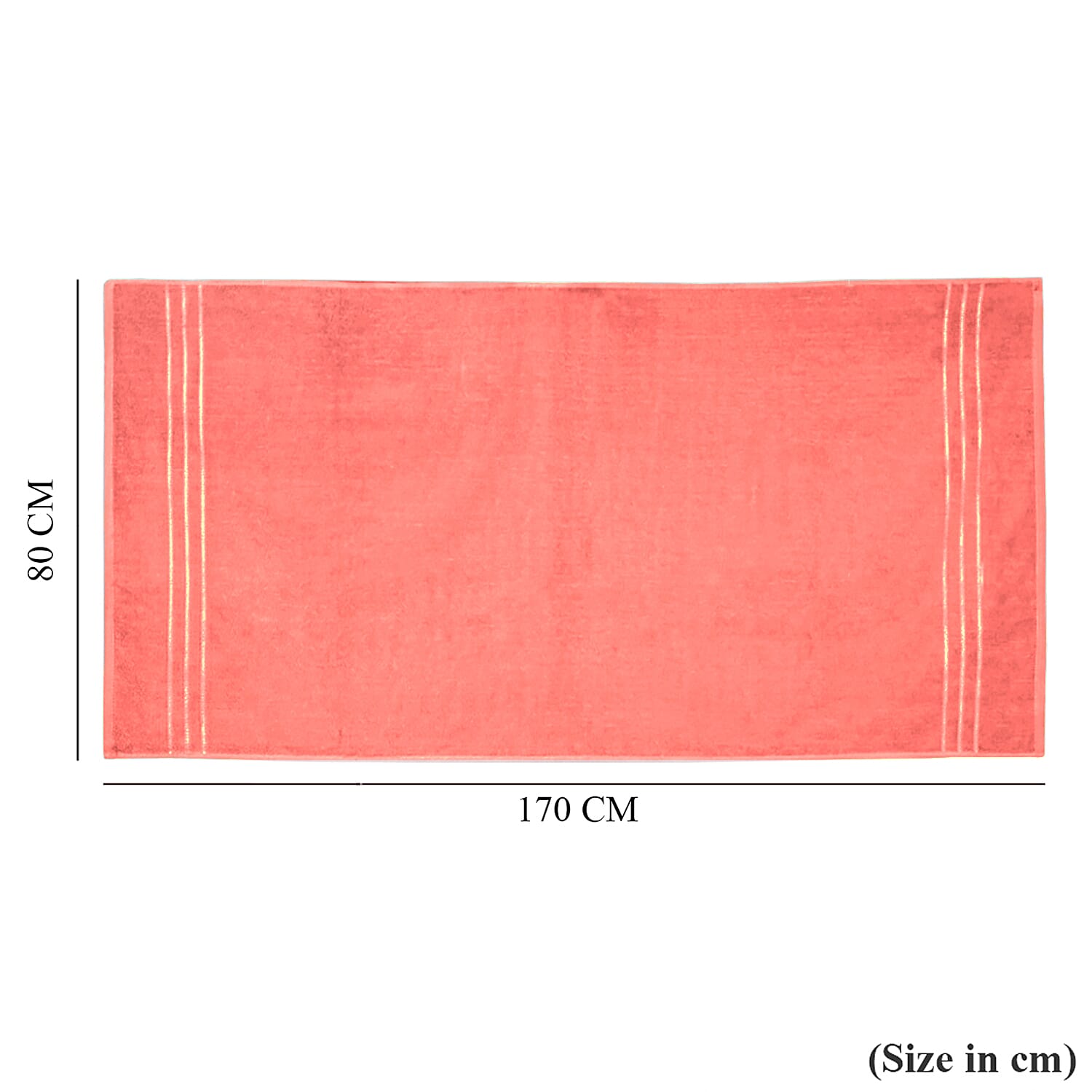 Livmore Set of 2 - Cotton Bath Sheet 550GSM (Size 88x172cm) - Coral