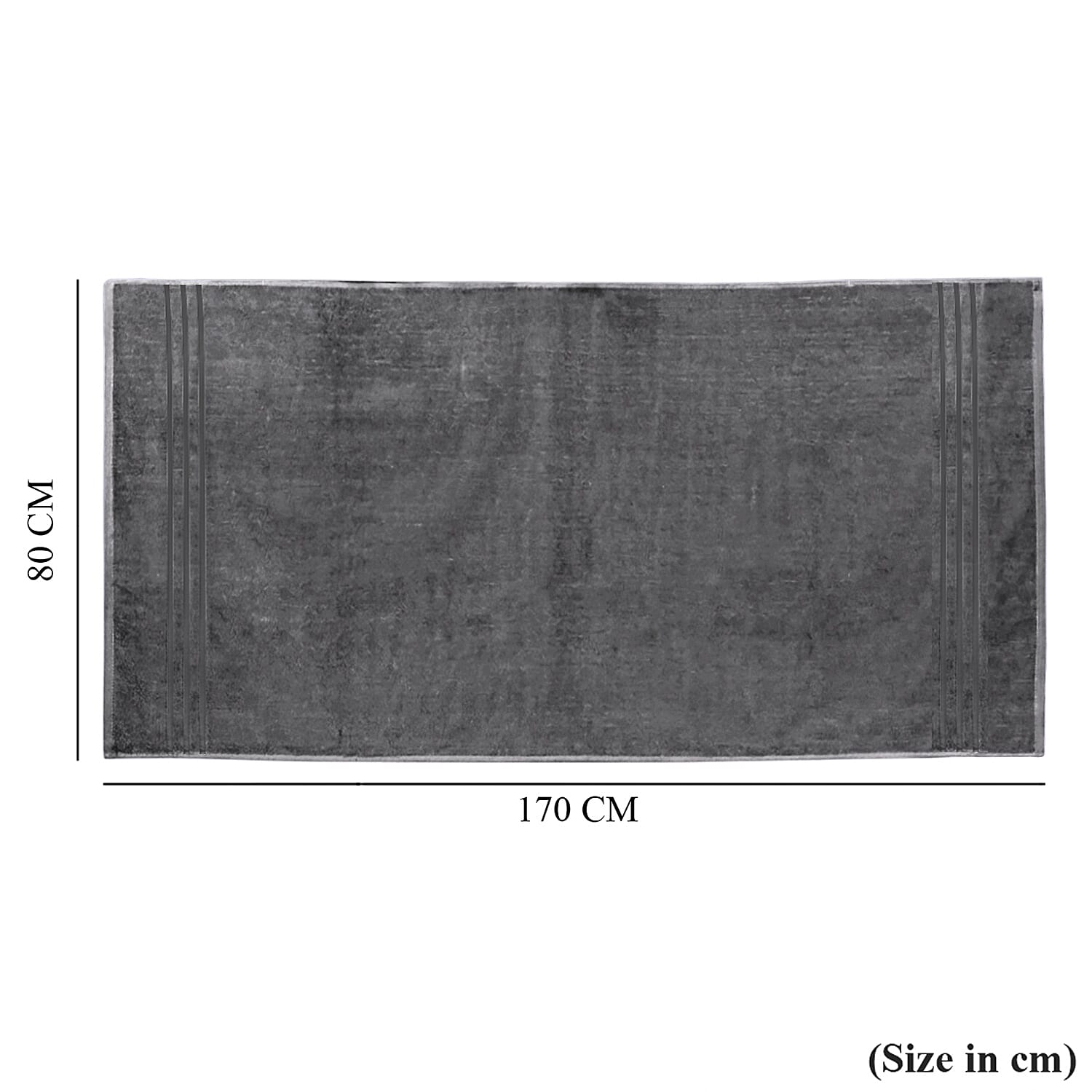 Livmore Set of 2 - Cotton Bath Sheets 550GSM (Size 88x172cm) - Charcoal Grey